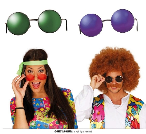 GAFAS HIPPIE COLORES SURTIDOS 16240