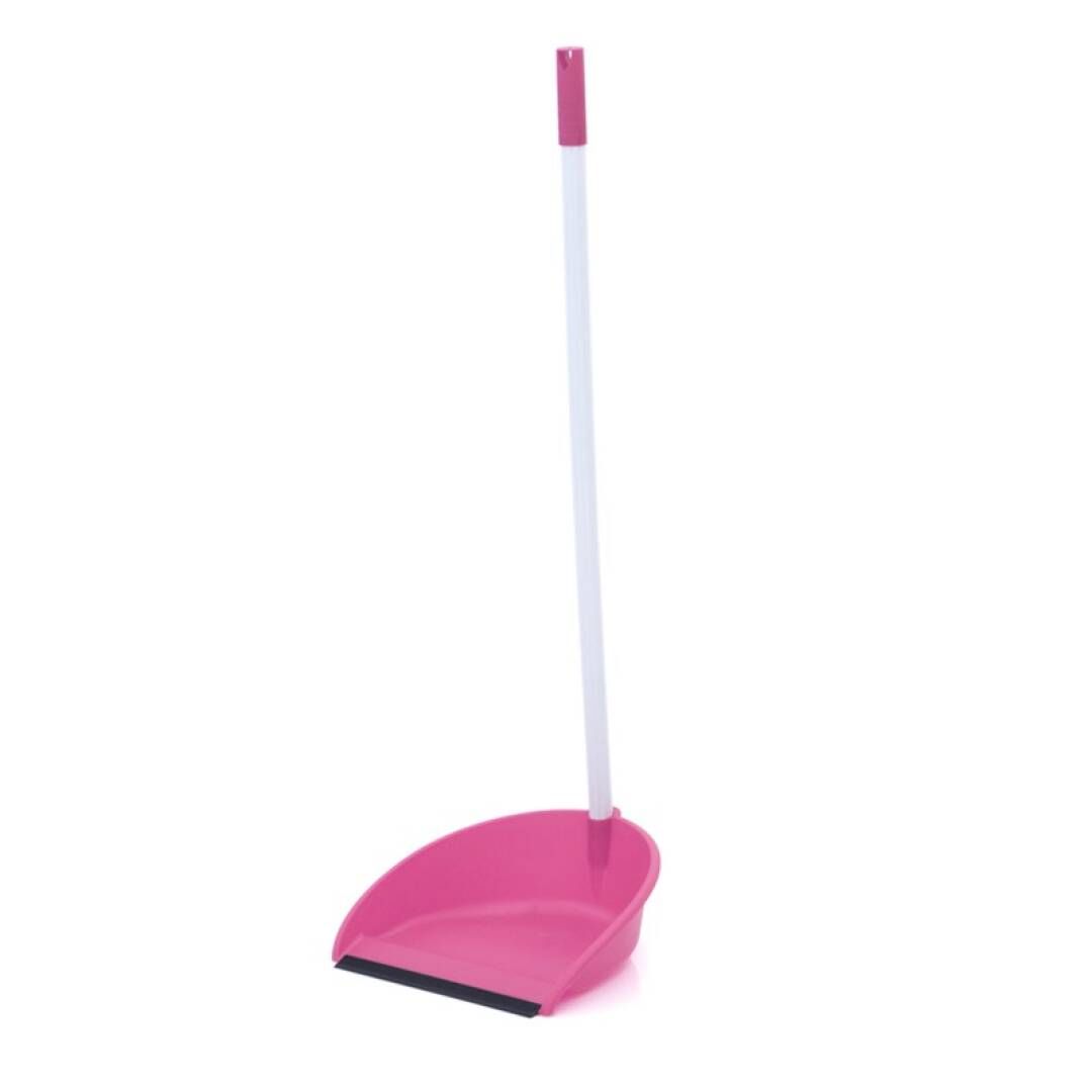 RECOGEDOR PLASTICO C/PALO Y GOMA BIMATERIAL NATURE 6803 ROSA 39729