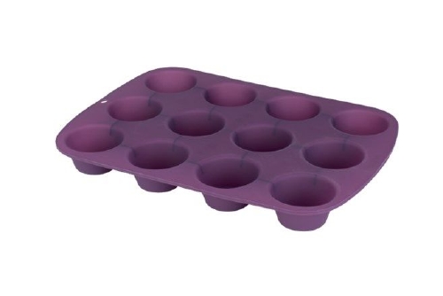 MOLDE SILICONA 12 MUFIN 35X25X3,5CM VIOLETT 537309