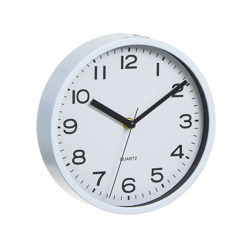 RELOJ PARED PLASTICO 20CM BLANCO 138841