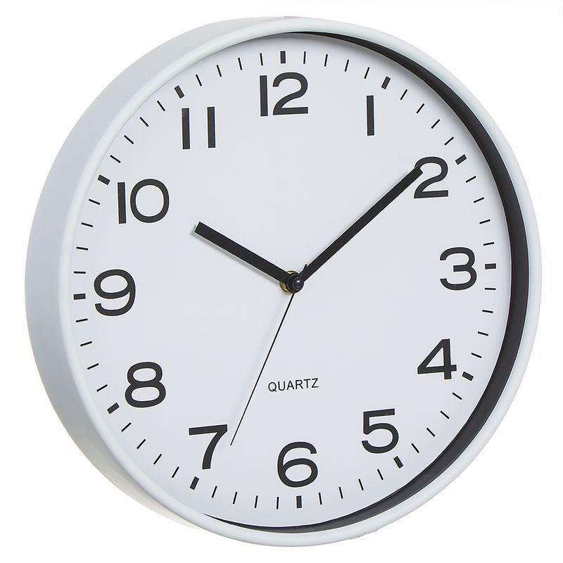 RELOJ PARED PLASTICO 40CM BLANCO 138889