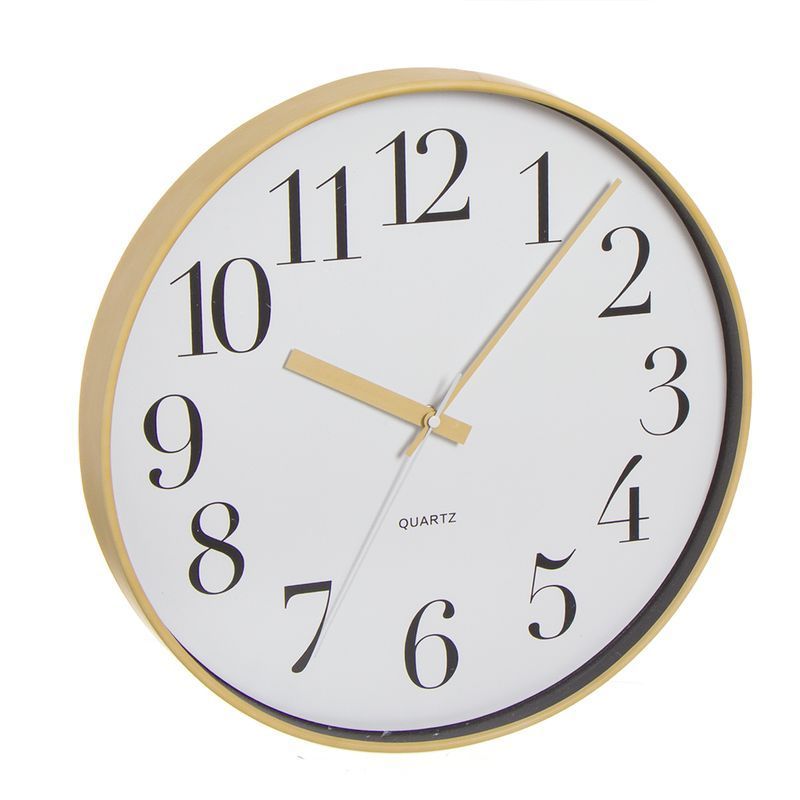 RELOJ PARED PLASTICO BLANCO 35CM 138872