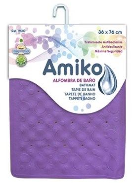 ALFOMBRA GOMA ANTIDESLIZANTE 36X57CM MORADO 325578
