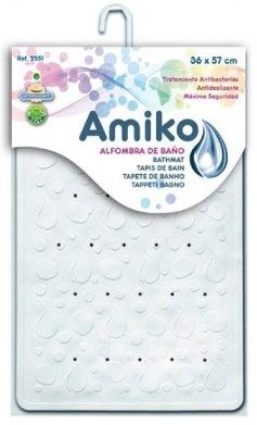ALFOMBRA GOMA ANTIDESLIZANTE 36X57CM BLANCO 32551