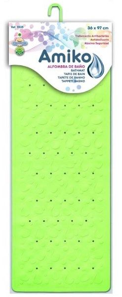ALFOMBRA GOMA ANTIDESLIZANTE 36X97CM VERDE INTENSO 325356