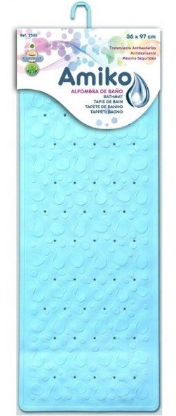 ALFOMBRA GOMA ANTIDESLIZANTE 36X97CM AZUL CLARO 325332
