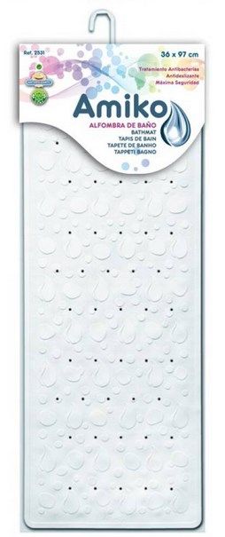 ALFOMBRA GOMA ANTIDESLIZANTE 36X97CM BLANCO 32531