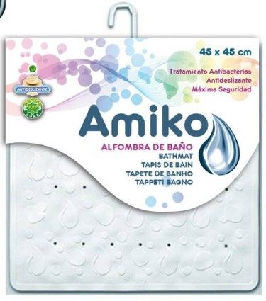 ALFOMBRA GOMA ANTIDESLIZANTE 45X45CM BLANCA 32591