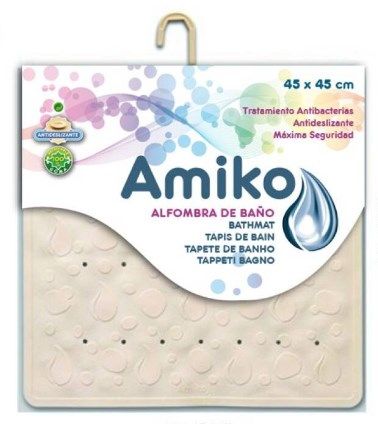 ALFOMBRA GOMA ANTIDESLIZANTE 45X45CM BEIGE 32592