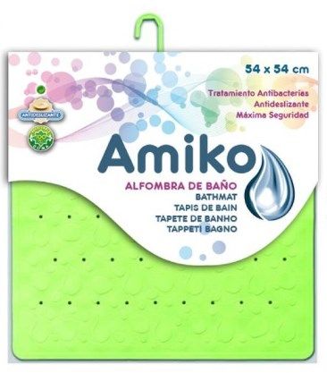 ALFOMBRA GOMA ANTIDESLIZANTE 54X54CM VERDE 325752