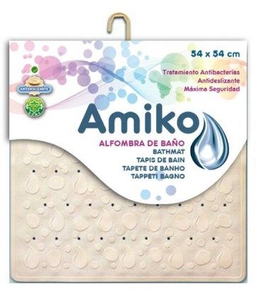 ALFOMBRA GOMA ANTIDESLIZANTE 54X54CM BEIGE 325721