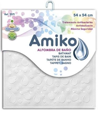 ALFOMBRA GOMA ANTIDESLIZANTE 54X54CM BLANCA 325714