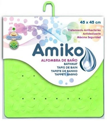 ALFOMBRA GOMA ANTIDESLIZANTE 45X45CM VERDE 325950