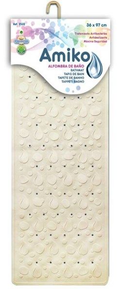 ALFOMBRA GOMA ANTIDESLIZANTE 36X97CM BEIGE 325325