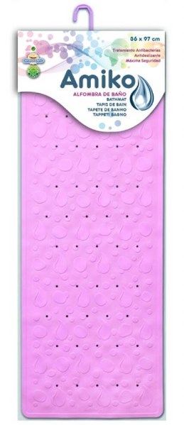 ALFOMBRA GOMA ANTIDESLIZANTE 36X97CM ROSA 32534