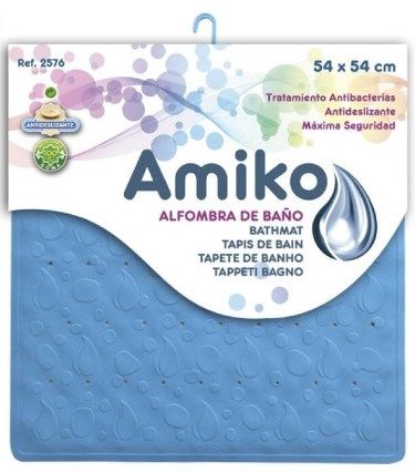 ALFOMBRA GOMA ANTIDESLIZANTE 54X54CM AZUL INTENSO 32576