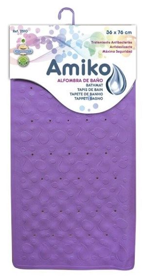 ALFOMBRA GOMA ANTIDESLIZANTE 36X76CM MORADO 32517