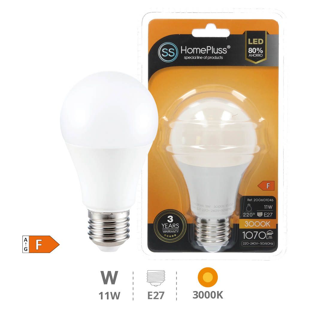 BOMBILLA STANDARD LED 11W E27 LUZ CALIDA 060463