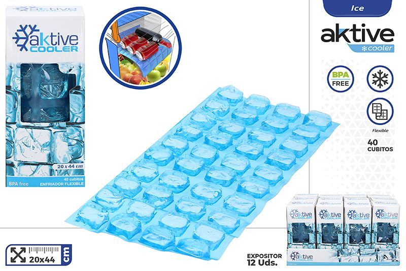 ENFRIADOR FLEXIBLE 20X44CM 40 CUBITOS AKTIVE 528253