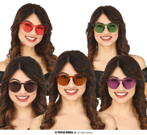 GAFAS PLASTICO TRANSPARENTES COLORES SURTIDOS 16942