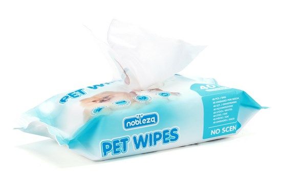 PACK 40 TOALLITAS HUMEDAS PARA MASCOTAS 055210
