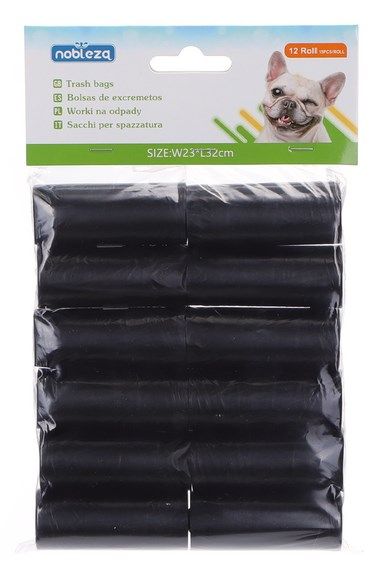 12 ROLLOS DE 15 BOLSAS BASURA NEGRAS 034635