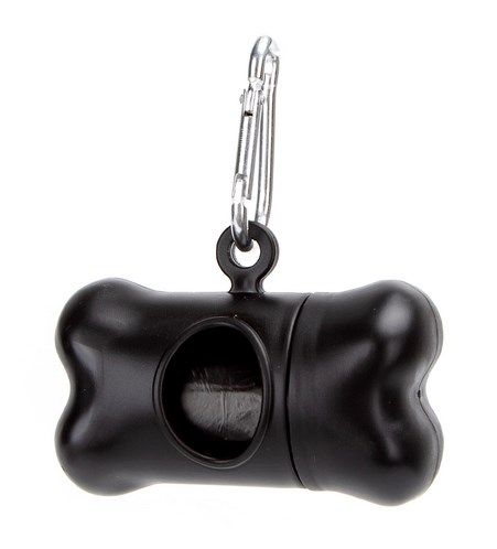 DISPENSADOR BOLSAS NEGRO C/MOSQUETON 5038080