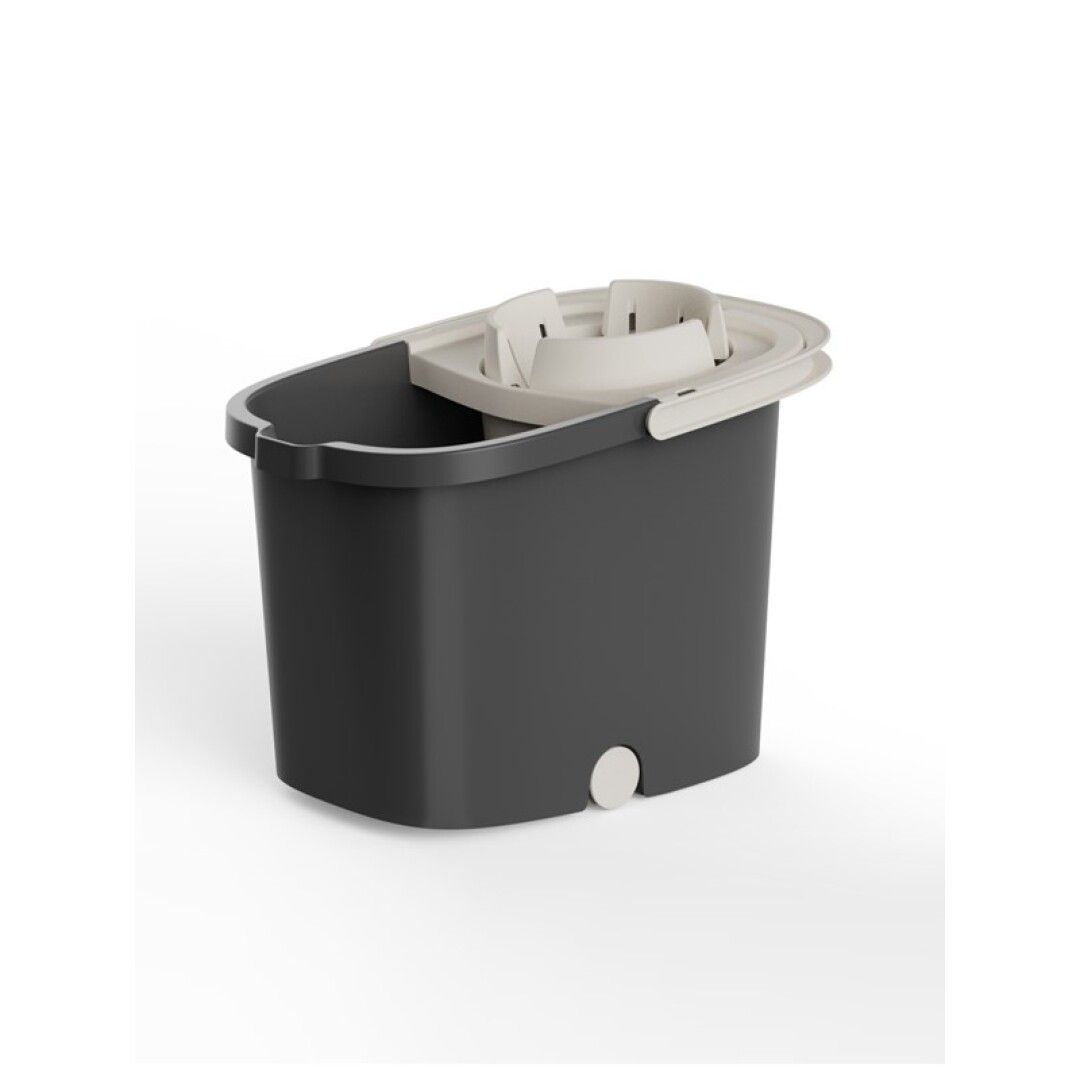 CUBO FREGAR PLASTICO C/RUEDAS FRESH SMART ANTRACITA 680002