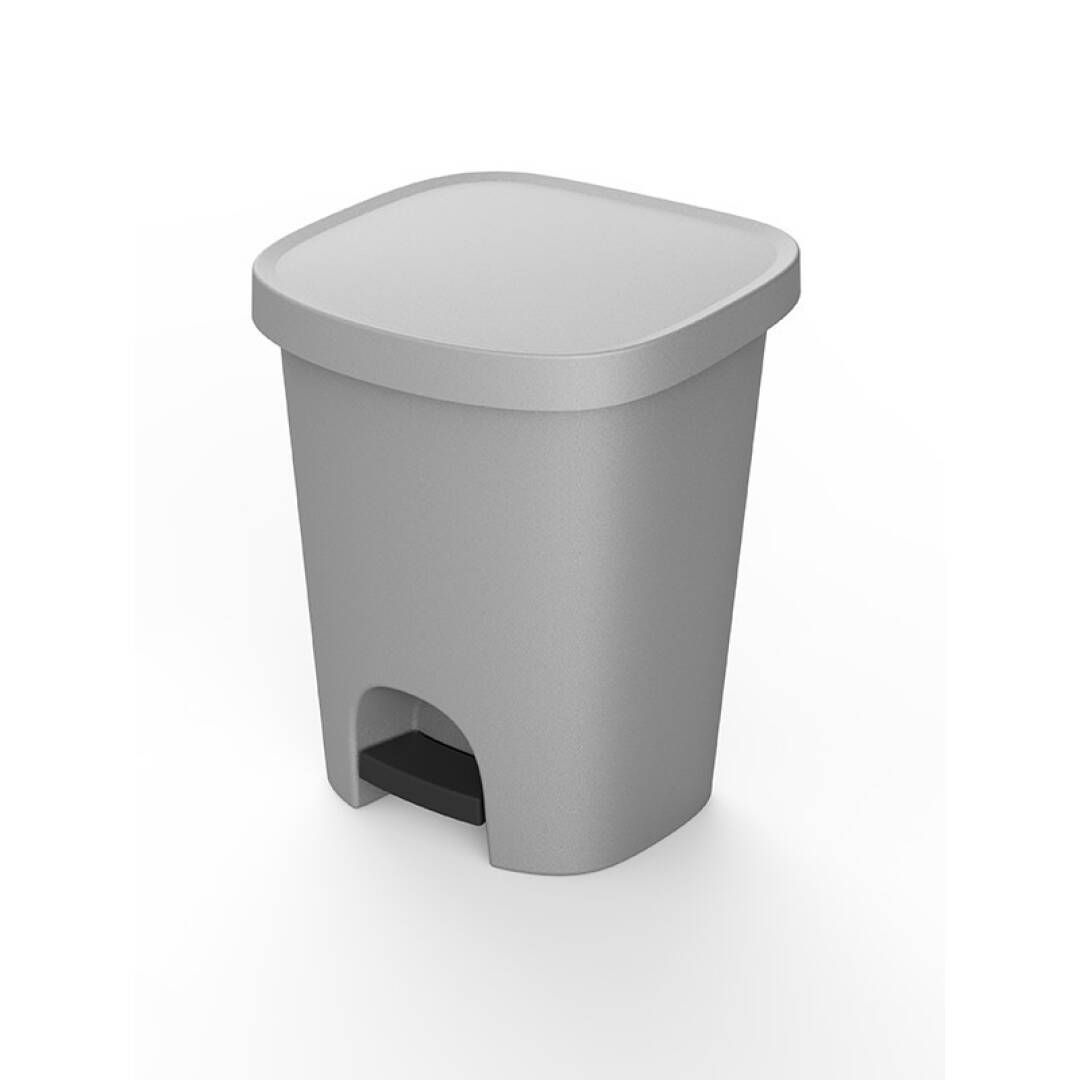 CUBO PLASTICO PEDAL 25L FRESH 8425 PLATA 68762