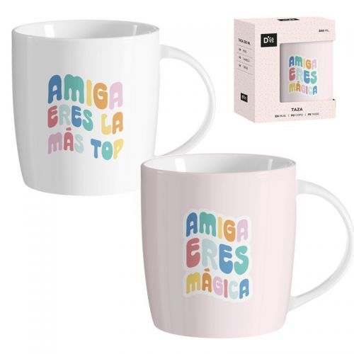 JARRA MUG CERAMICA 350ML C/CAJA REGALO AMIGA ERES MAGICA 24314