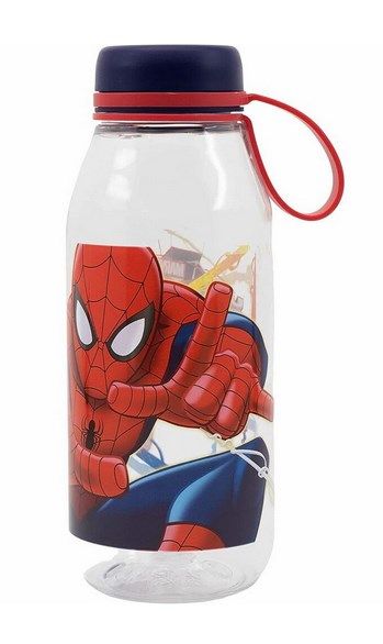 BOTELLA PP TAPA PLASTICO 460ML SPIDERMAN 15539