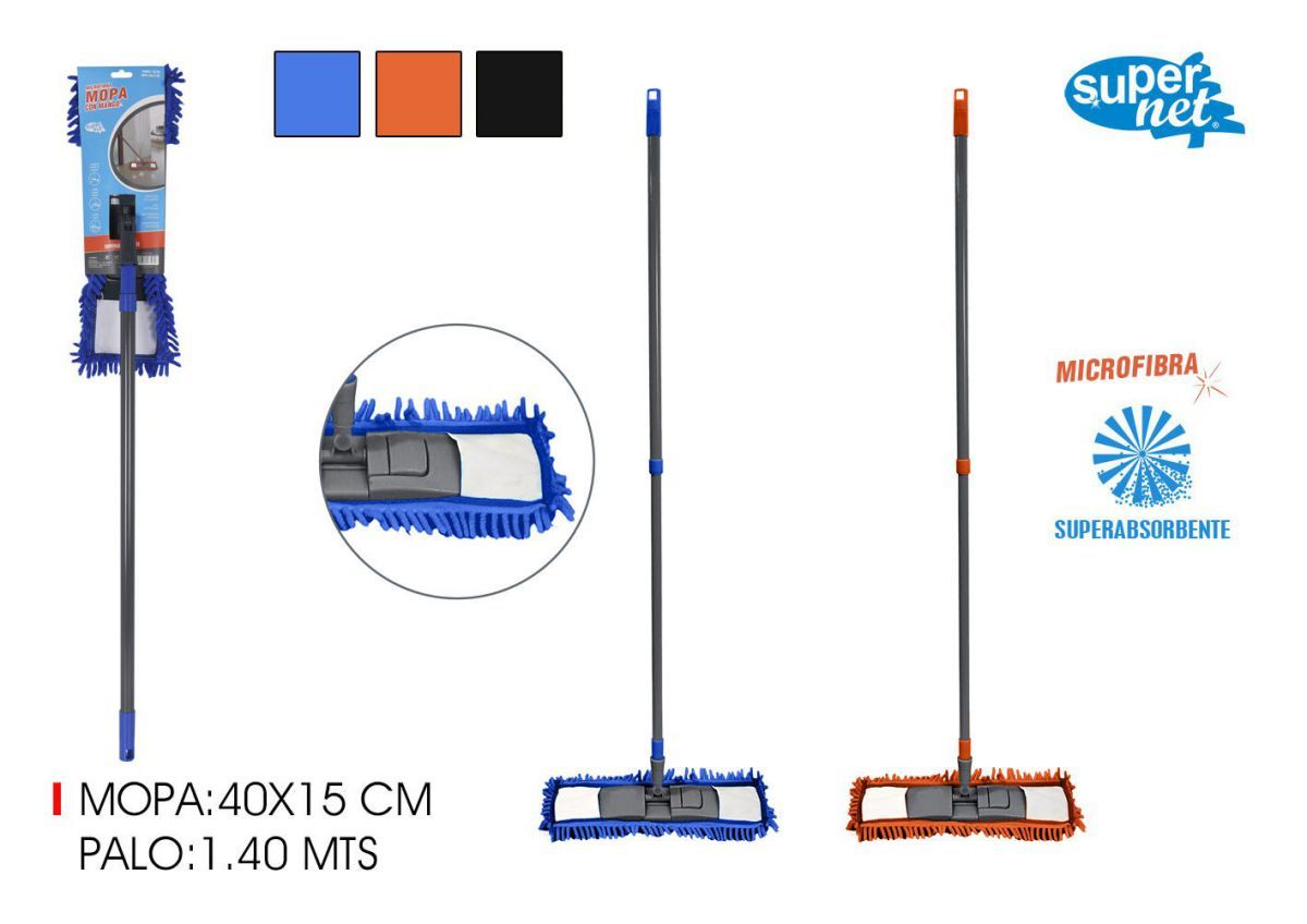 MOPA MICROFIBRA CHENILLA C/MANGO METAL EXTENSIBLE 1,40M 73475
