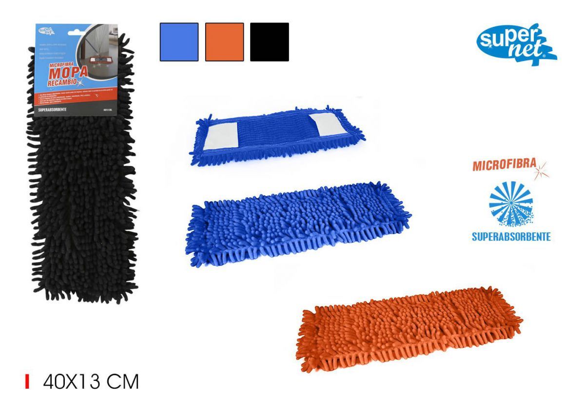 RECAMBIO MOPA MICROFIBRA CHENILLA 40X13CM 73477