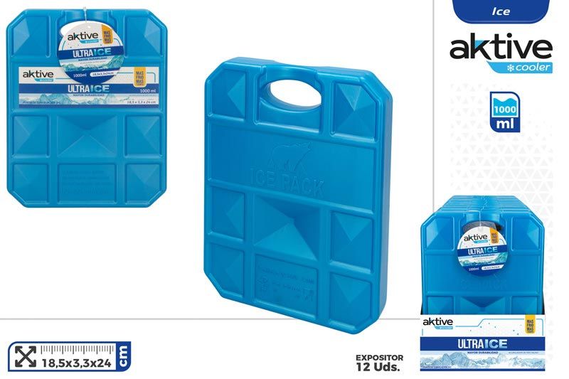 ACUMULADOR FRIO ULTRA ICE 1000ML 18,5X3,3X24CM AKTIVE 630383
