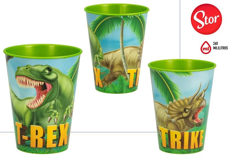 VASO PLASTICO 260ML EASY T-REX VERDE STOR 712331