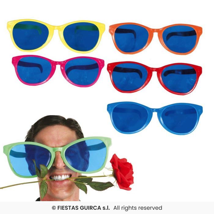 GAFAS GIGANTES 28CM PVC MULTICOLOR 16502