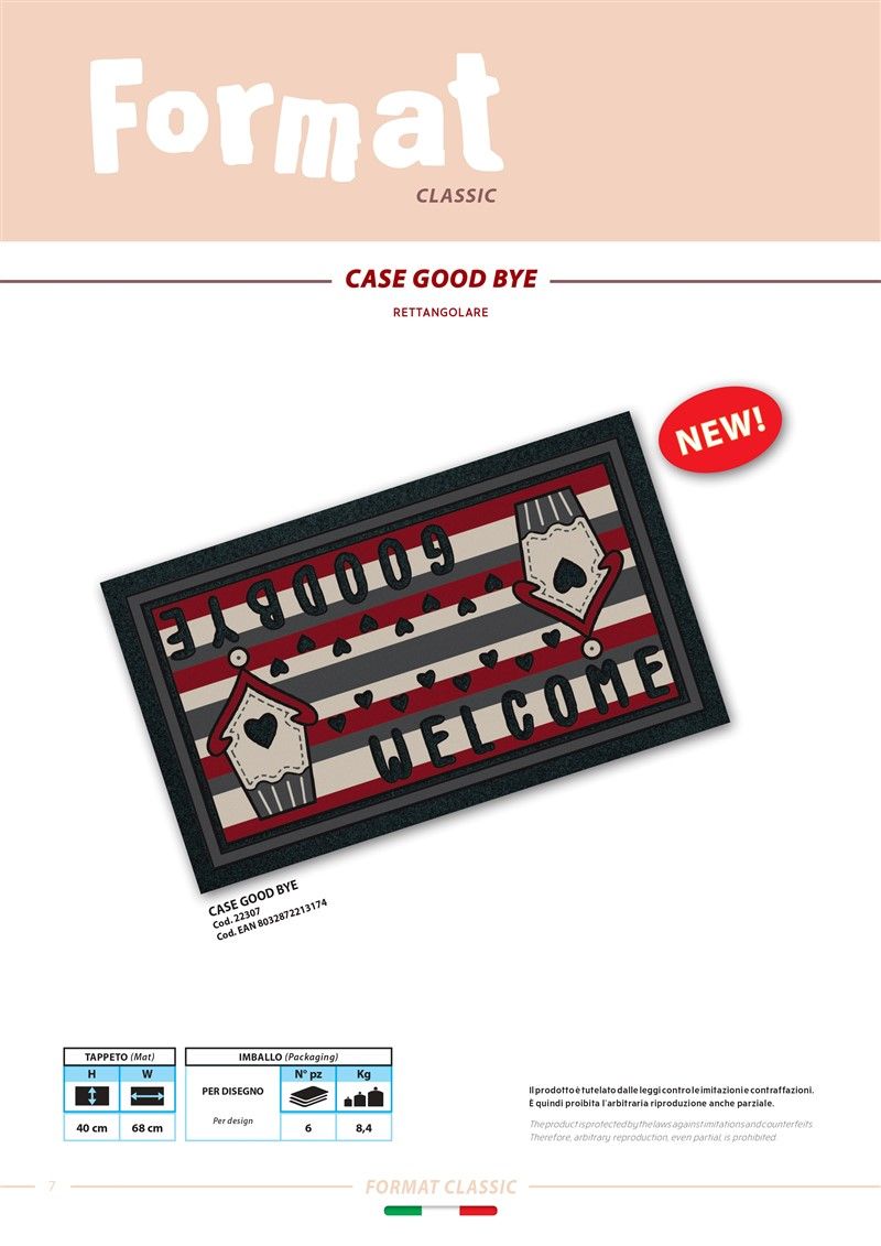 FELPUDO FORMAT 40X70CM CASE GOODBYE 21317