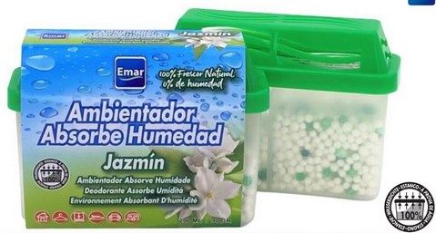 CONTENEDOR ABSORBE HUMEDAD 90G 200ML JAZMIN 612428