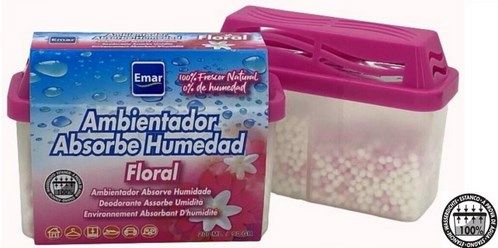 CONTENEDOR ABSORBE HUMEDAD 90G 200ML FLORAL 612411