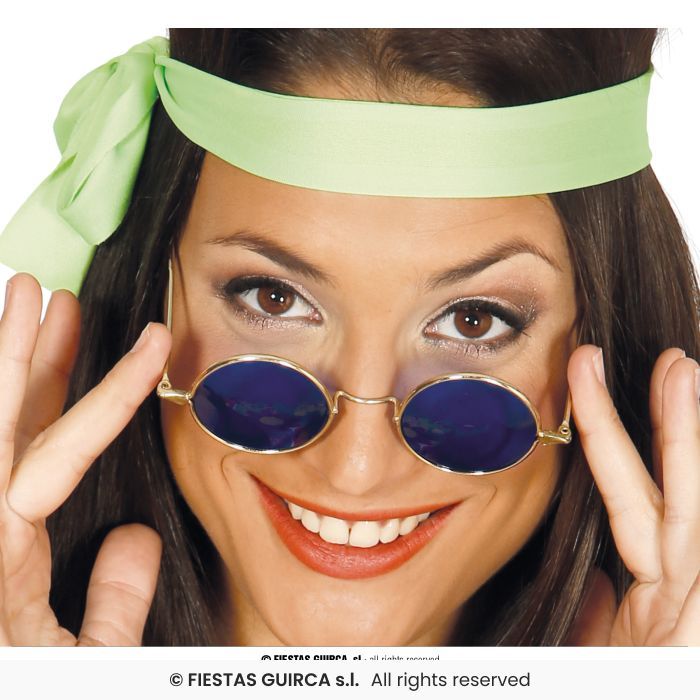 GAFAS HIPPIE REDONDAS AZUL 27002 