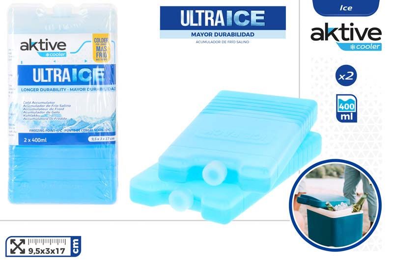 PACK 2 ENFRIADORES SALINOS 400ML 9,5X3X17CM ULTRAICE 52845