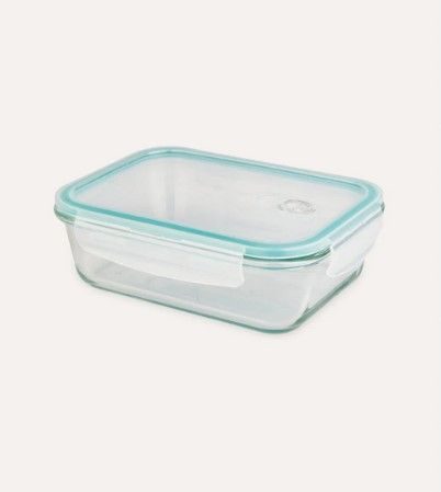 HERMETICO BOROSILICATO RECTANGULAR TAPA PLASTICO C/VALVULA 650ML 17,5X13CM LIFE STYLE 54131