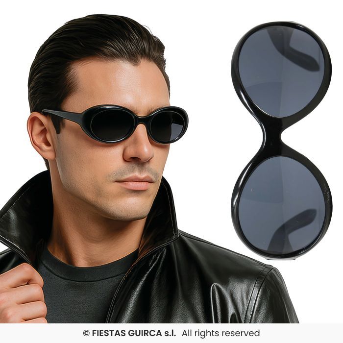 GAFAS GRANDES PVC NEGRAS 27206