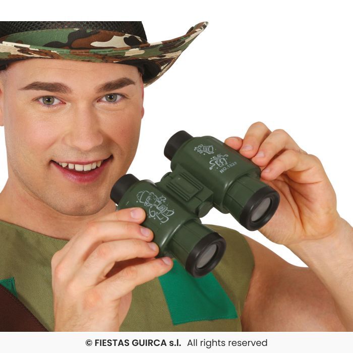 PRISMATICOS 13X14CM PVC VERDE 16657