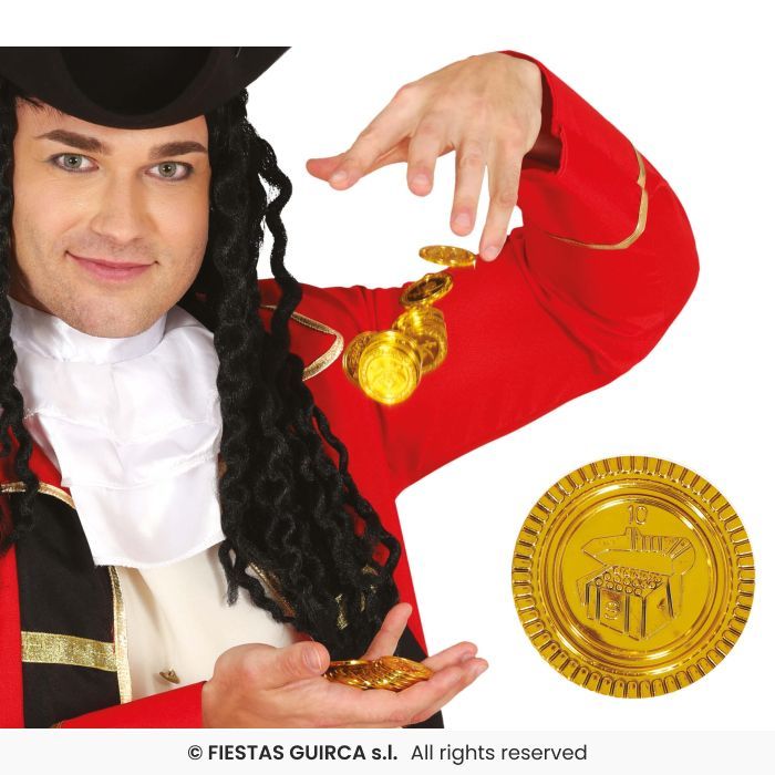 BLISTER 25 MONEDAS 35MM PVC DORADAS 17088