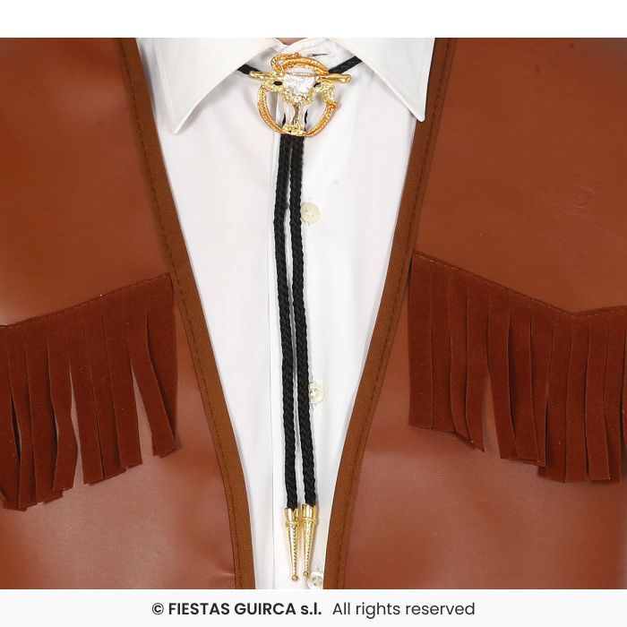 COLLAR COWBOY METAL/POLIESTER NEGRO/DORADO 16950