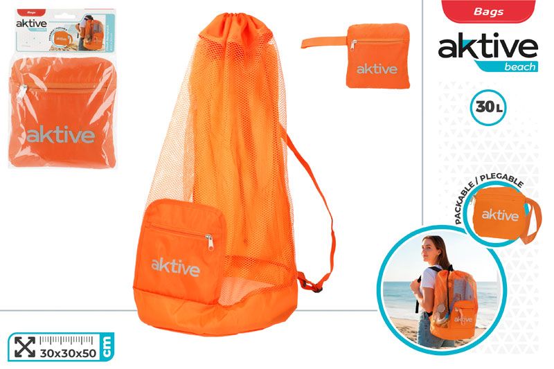 MOCHILA PLAYA RED 30X30X50CM 30L PLEGABLE 803732