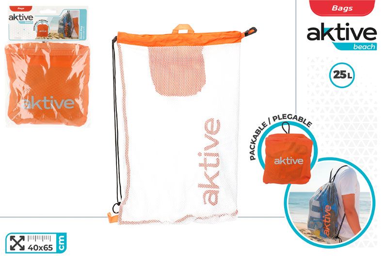 MOCHILA PLAYA RED 40X65CM 25L PLEGABLE 2803756