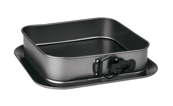 MOLDE CUADRADO DESMONTABLE ANTIADHERENTE CON BANDEJA 24CM 53759