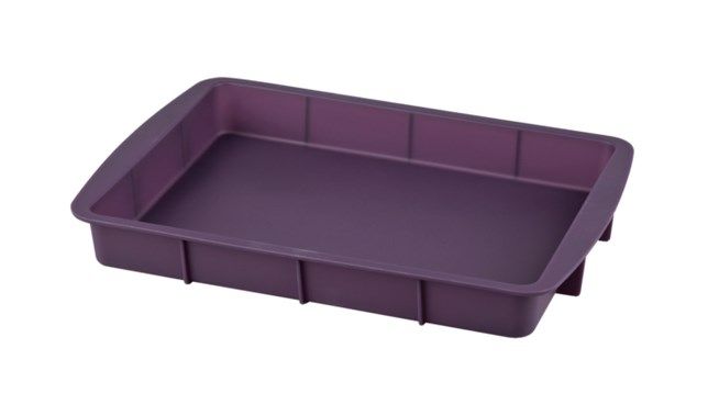FUENTE HORNO RECTANGULAR SILICONA VIOLETT 32,5X23X4CM 538108